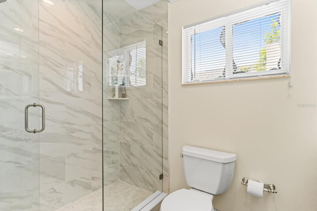 Bathroom, Glass Shower, Interior, Marble Walls