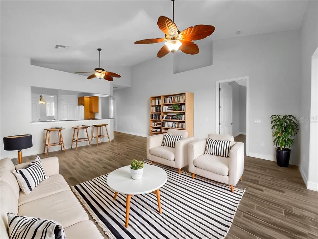 Interior, Kitchen, Living room, Wood Texture Flooring