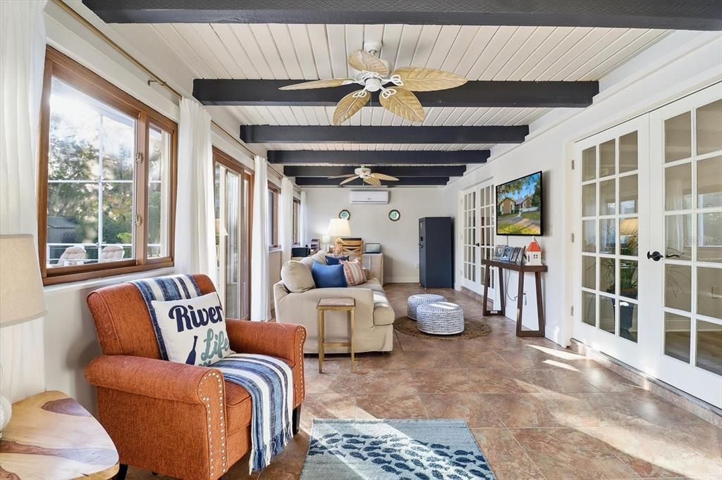 Interior, Living room, Wooden Beams