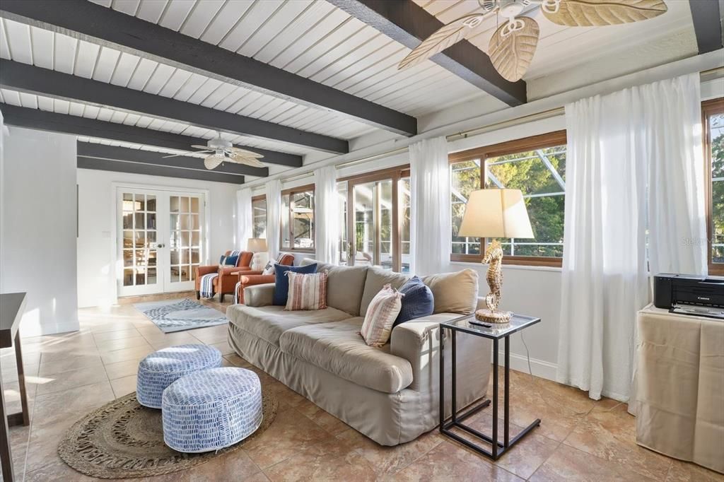 Interior, Living room, Wooden Beams