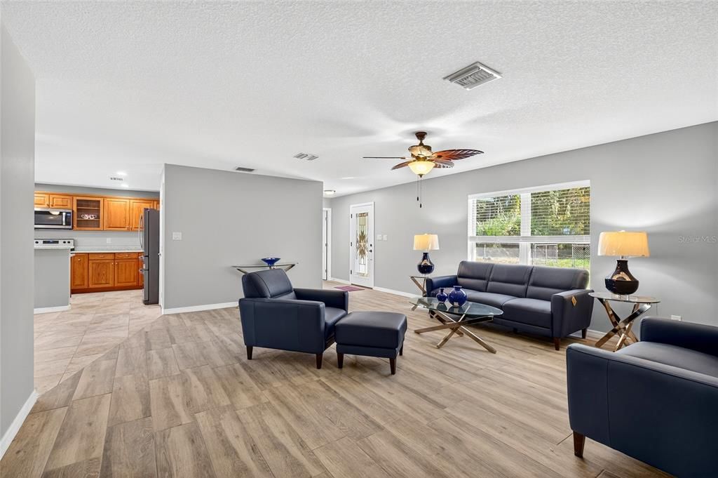 Interior, Kitchen, Living room, Wood Texture Flooring