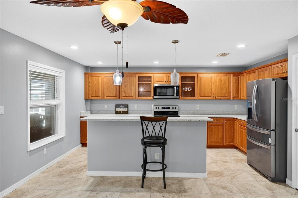 Interior, Kitchen, Pendant Lights, Recessed Lighting, Stainless Steel Appliances