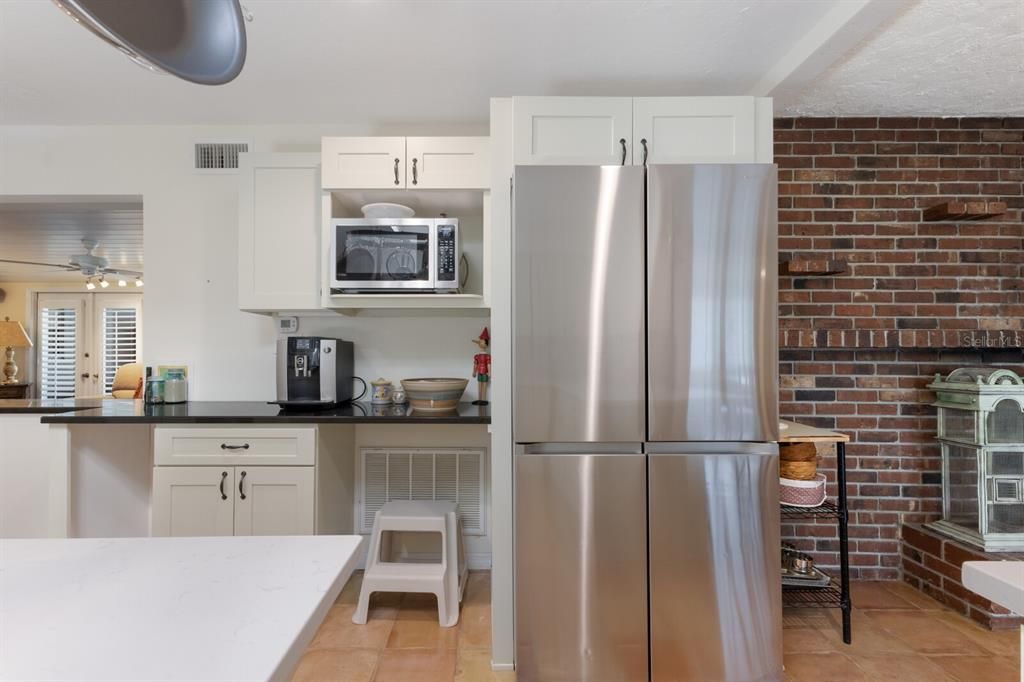 Interior, Kitchen, Stainless Steel Appliances, Stone Walls