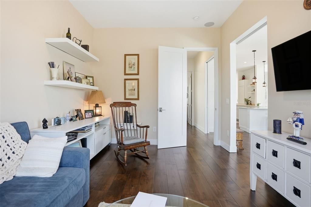 Interior, Kitchen, Pendant Lights, Wood Texture Flooring