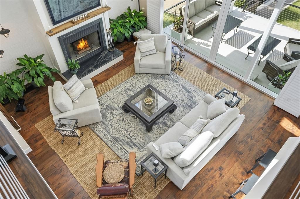 Fireplace, Interior, Living room, Wood Texture Flooring