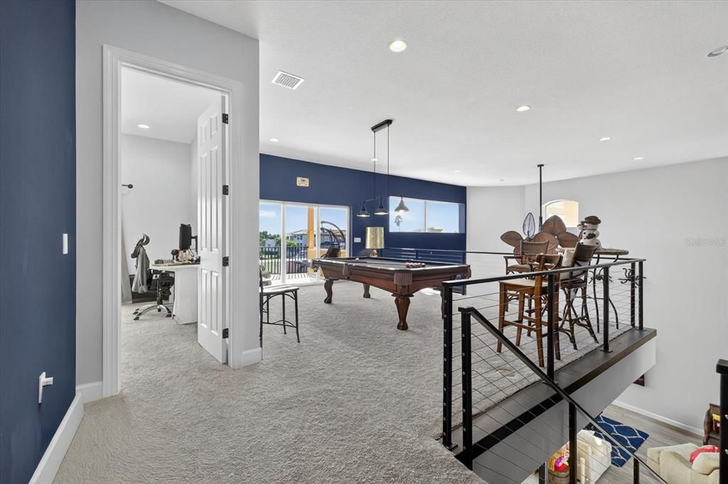 Billiard Table, Game Room, Interior, Pendant Lights, Recessed Lighting