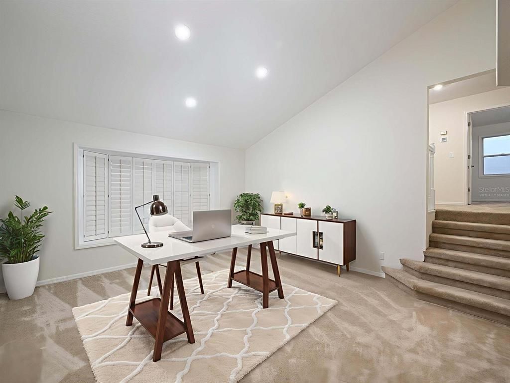 Home Office, Interior, Recessed Lighting