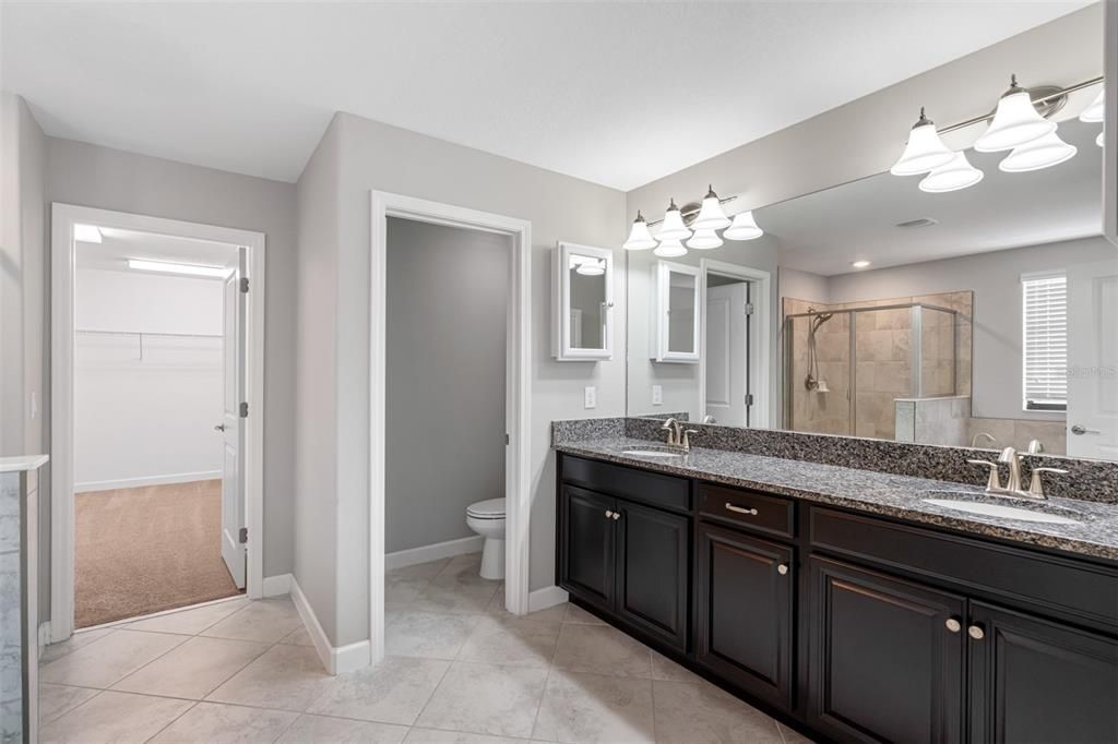 Bathroom, Dual Sink Vanities, Glass Shower, Interior