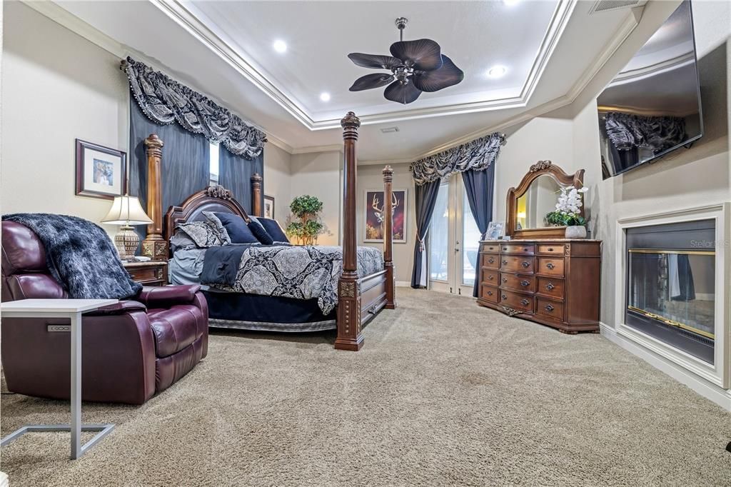 Bedroom, Fireplace, Interior, Recessed Lighting