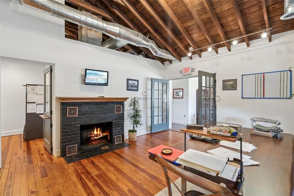 Fireplace, Interior, Wooden Beams, Wooden Ceilings, Wood Texture Flooring