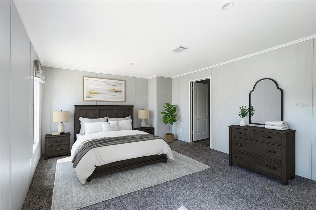 Bedroom, Interior, Recessed Lighting