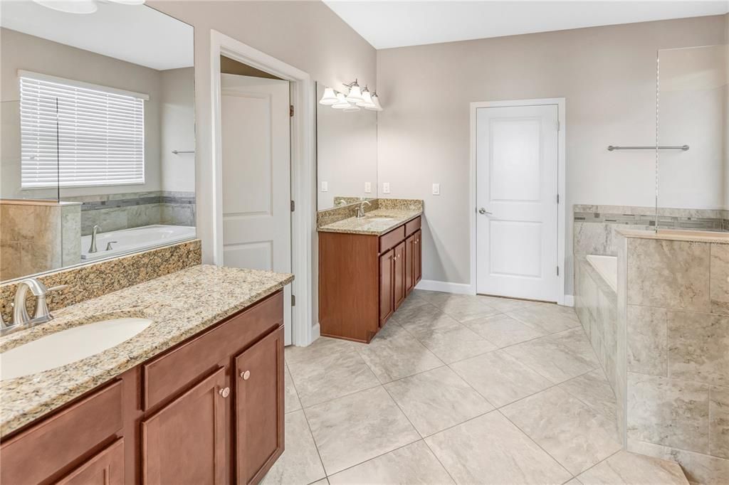 Bathroom, Dual Sink Vanities, Glass Shower, Interior