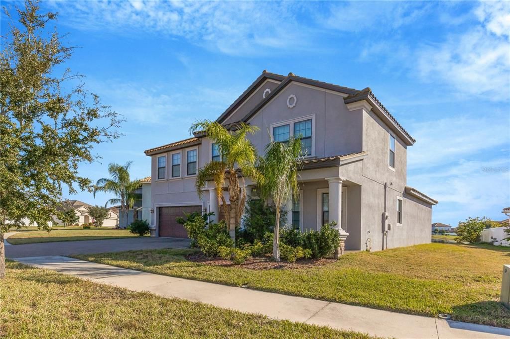 Attached, Backyard, Exterior, Facade, Mediterranean