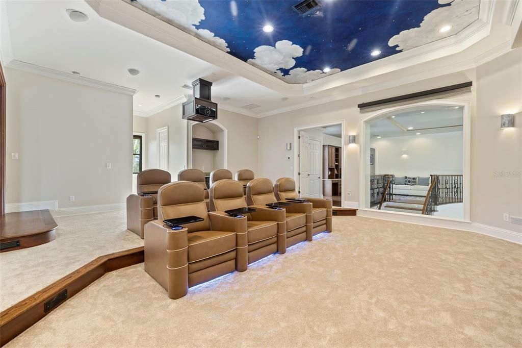 Home Theatre Room, Interior, Projection Screen, Recessed Lighting, Theatre Room