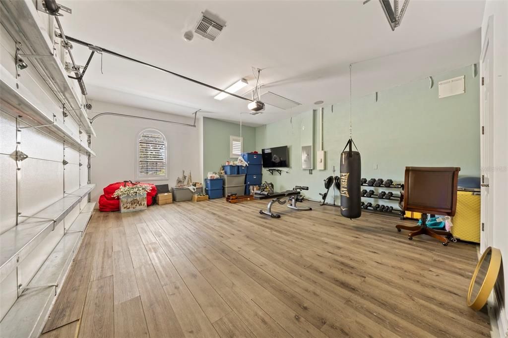 Fitness Equipment, Interior, Wood Texture Flooring