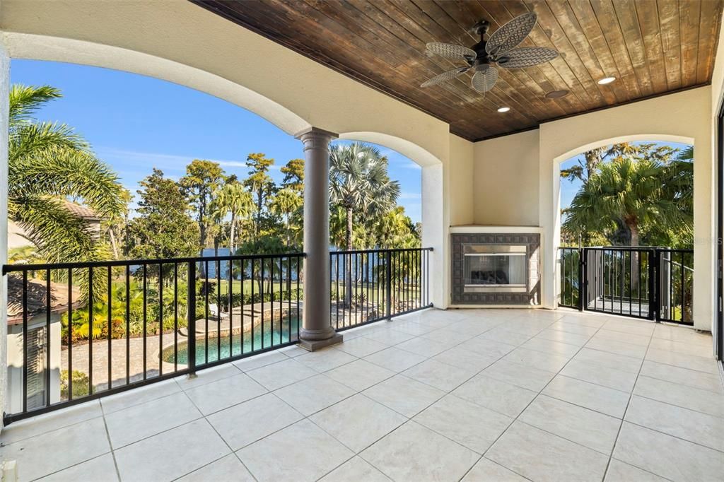 Fireplace, Interior, Recessed Lighting, Wooden Ceilings