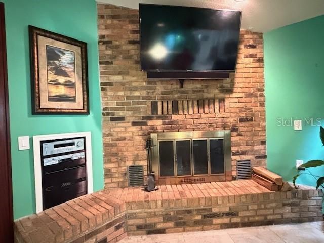 Fireplace, Interior, Stone Walls