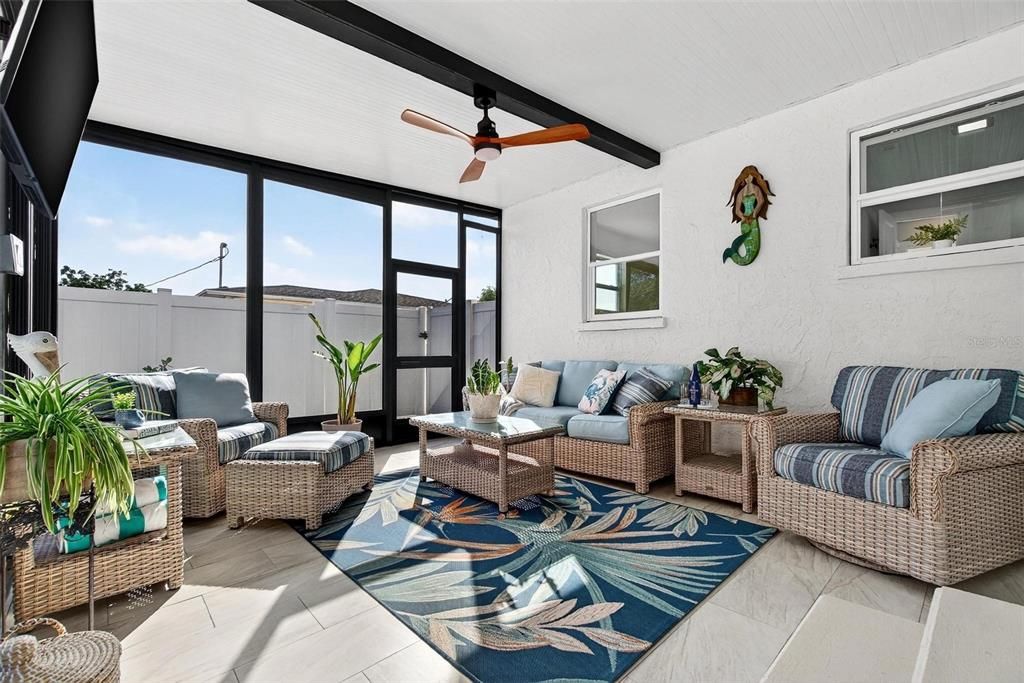 Interior, Living room, Sun Room, Wooden Beams