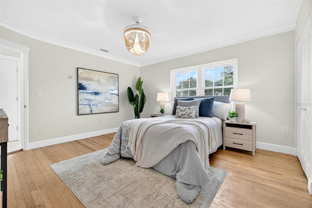 Bedroom, Interior, Wood Texture Flooring