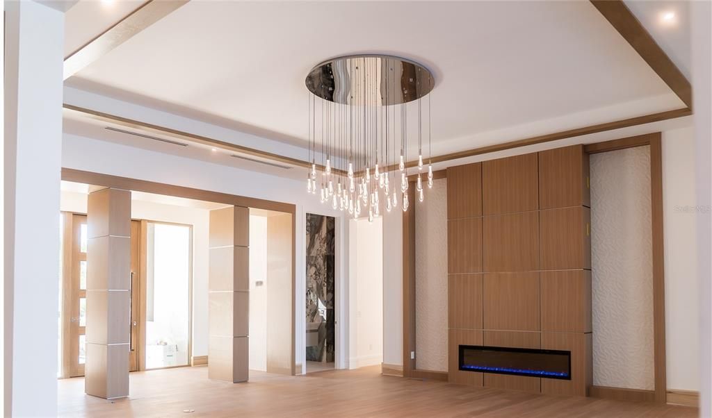 Interior, Pendant Lights, Wood Texture Flooring