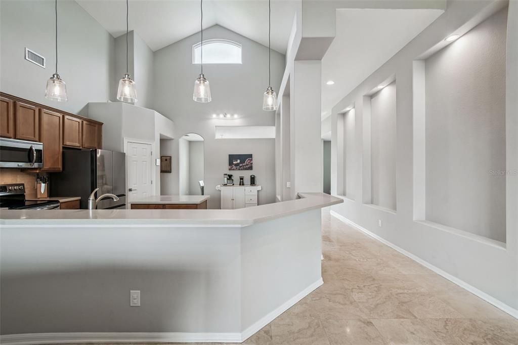 Interior, Kitchen, Pendant Lights, Recessed Lighting