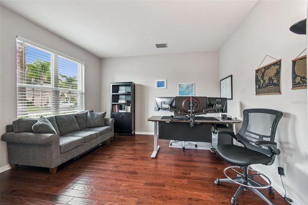 Home Office, Interior, Wood Texture Flooring