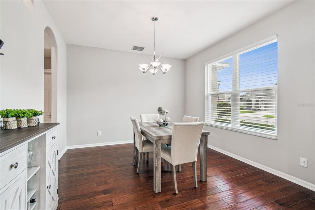Chandelier, Dining room, Interior, Wood Texture Flooring