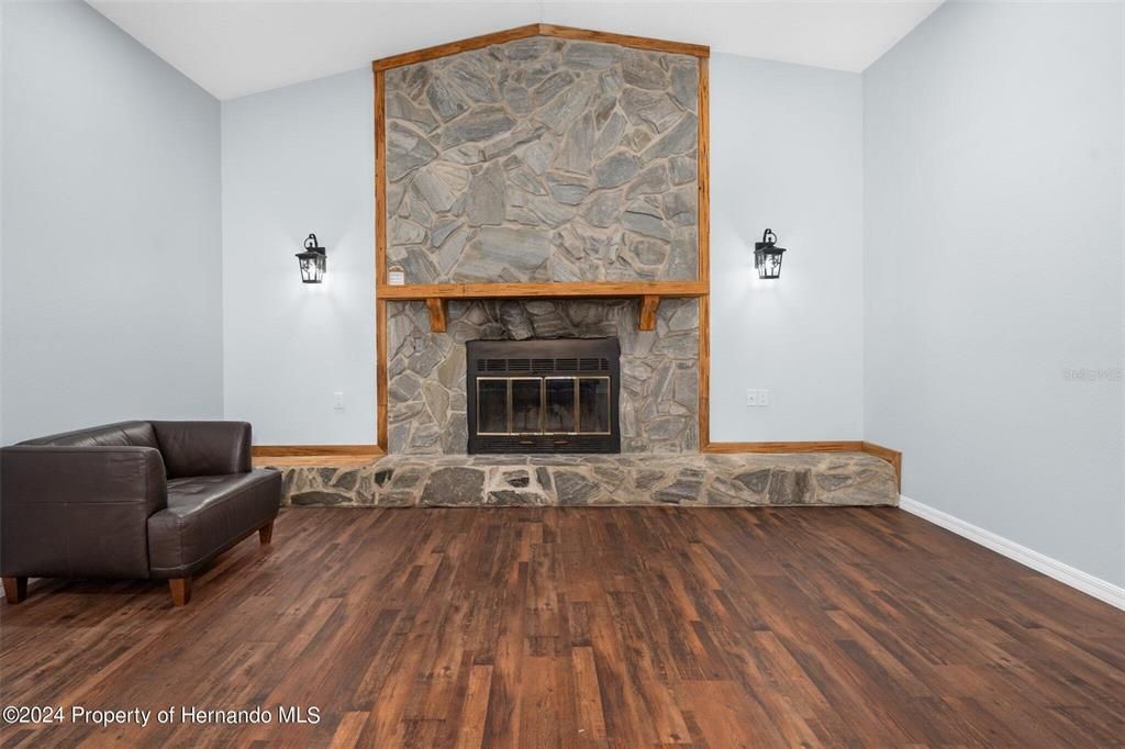 Fireplace, Interior, Wood Texture Flooring