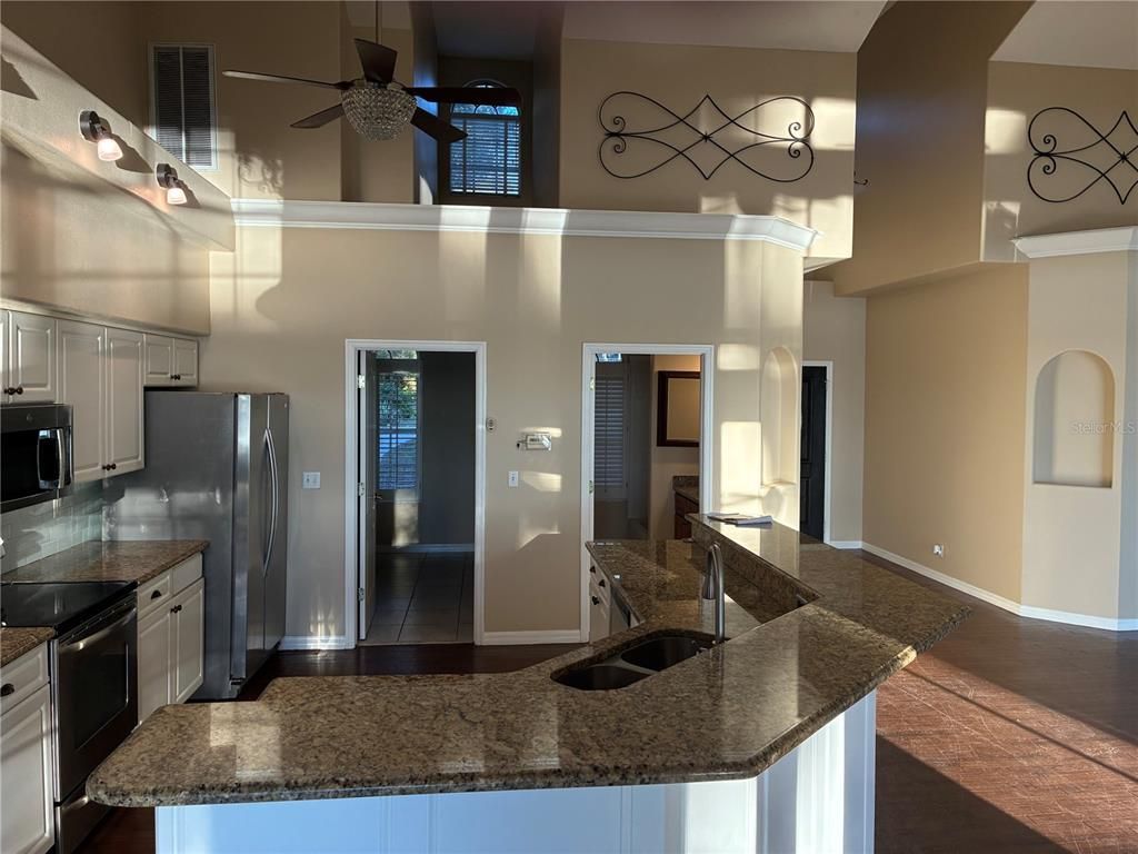 Interior, Kitchen, Wood Texture Flooring