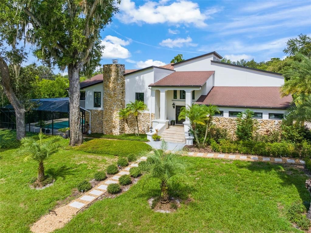 Backyard, Exterior, Facade, Spanish Mediterranean