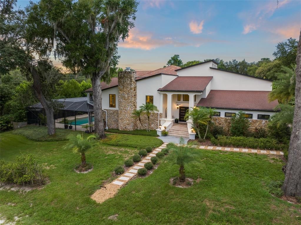 Backyard, Exterior, Facade, Spanish Mediterranean