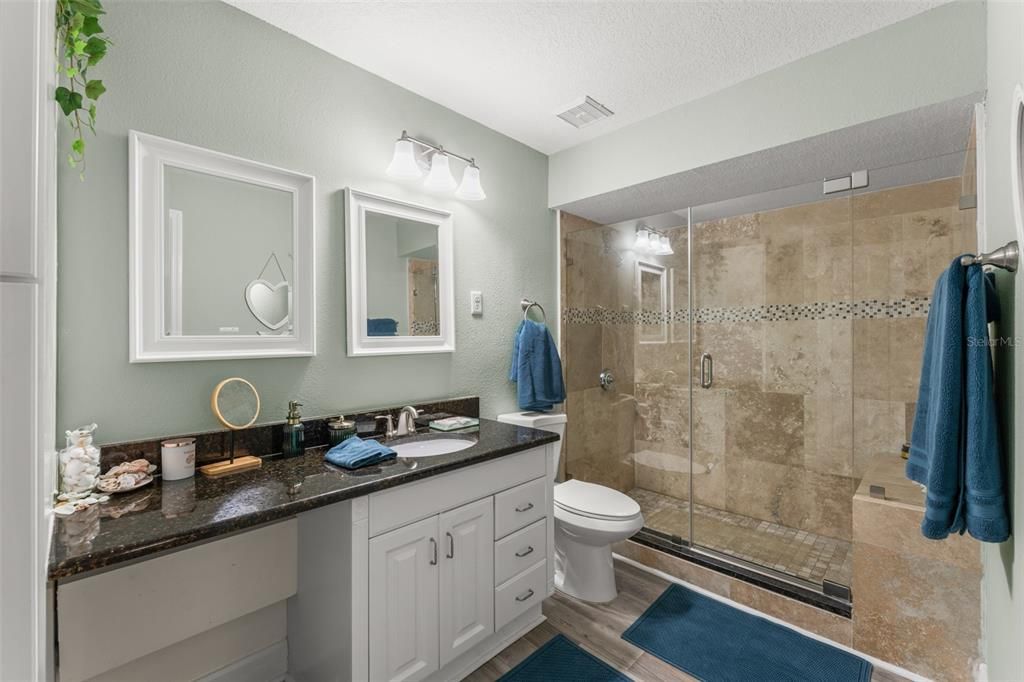 Bathroom, Dual Sink Vanities, Glass Shower, Interior