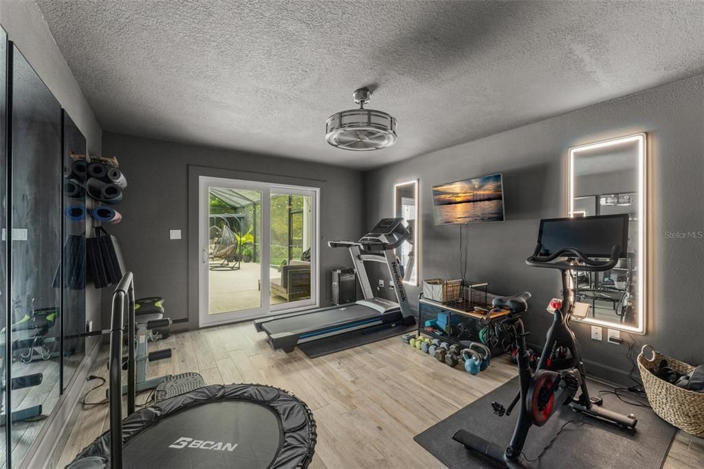 Fitness Equipment, Interior, Wood Texture Flooring