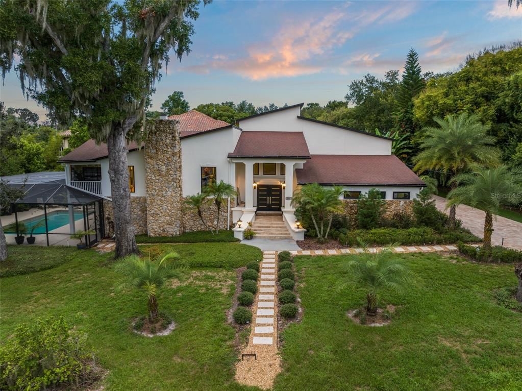 Backyard, Exterior, Facade, Spanish Mediterranean