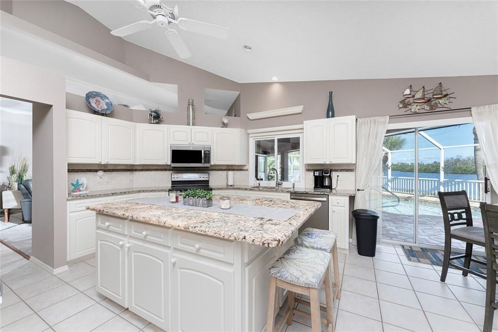 Interior, Kitchen, Recessed Lighting, Stainless Steel Appliances, Water