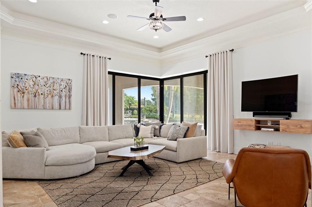 Interior, Living room, Recessed Lighting