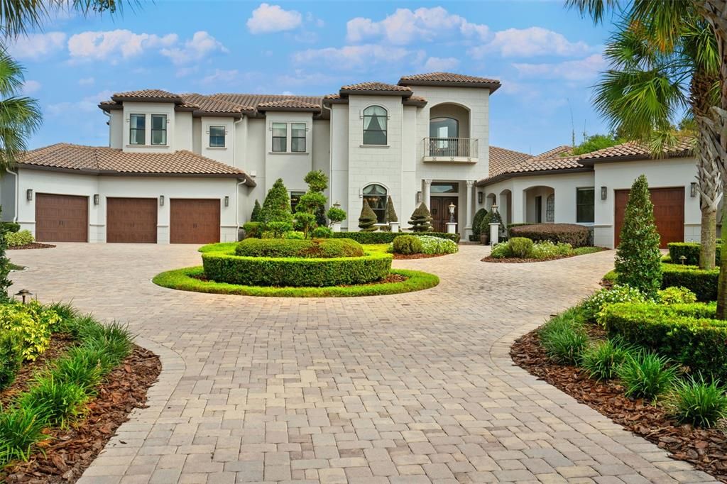 Attached, Backyard, Exterior, Facade, Mediterranean