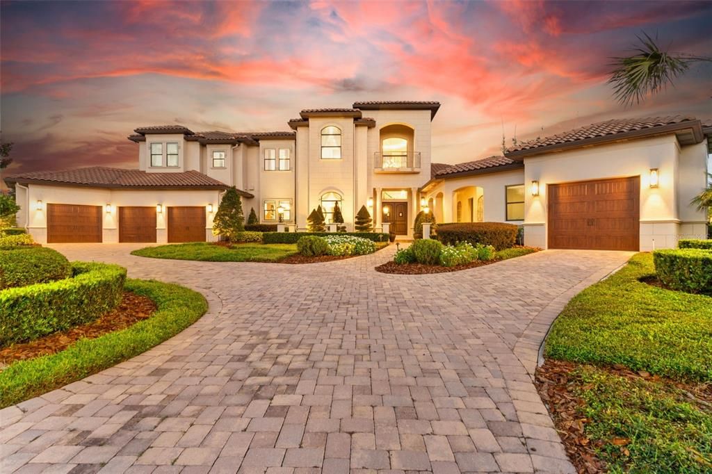 Attached, Backyard, Exterior, Facade, Mediterranean