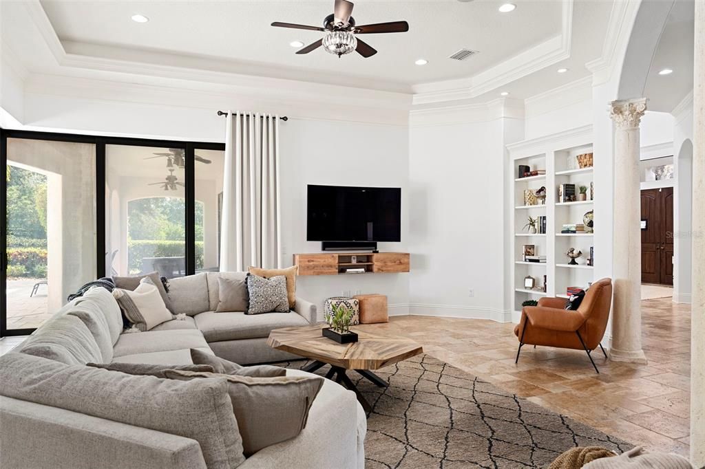 Interior, Living room, Recessed Lighting