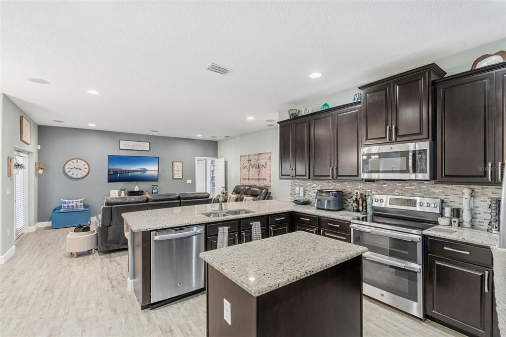 Interior, Kitchen, Living room, Recessed Lighting, Stainless Steel Appliances