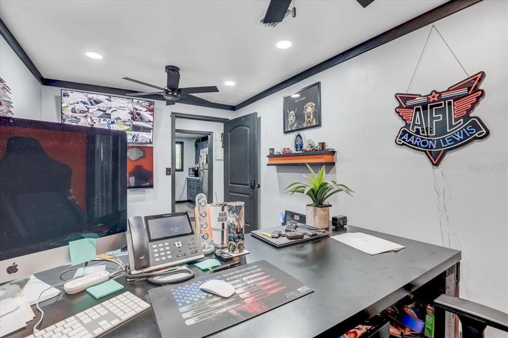 Home Office, Interior, Recessed Lighting