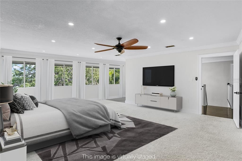 Bedroom, Interior, Recessed Lighting