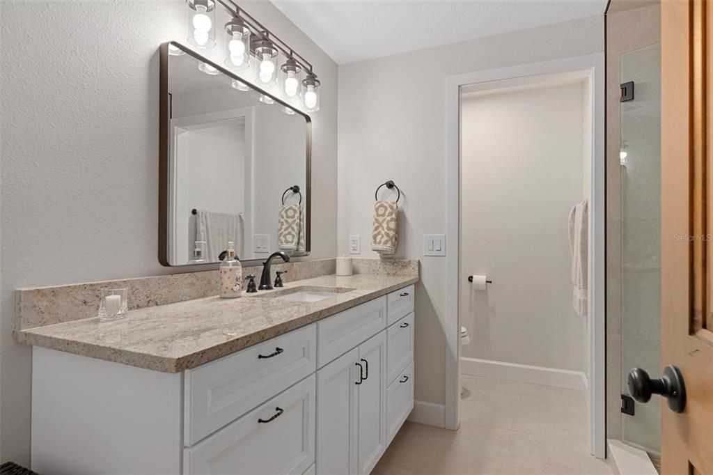 Bathroom, Dual Sink Vanities, Glass Shower, Interior