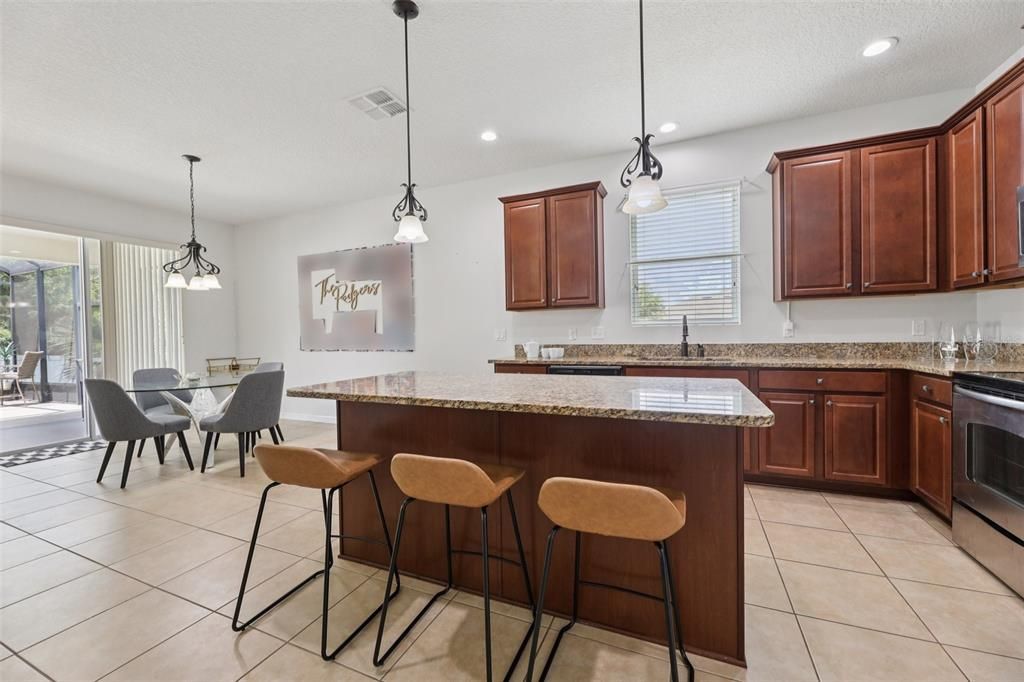 Dining room, Interior, Kitchen, Pendant Lights, Recessed Lighting