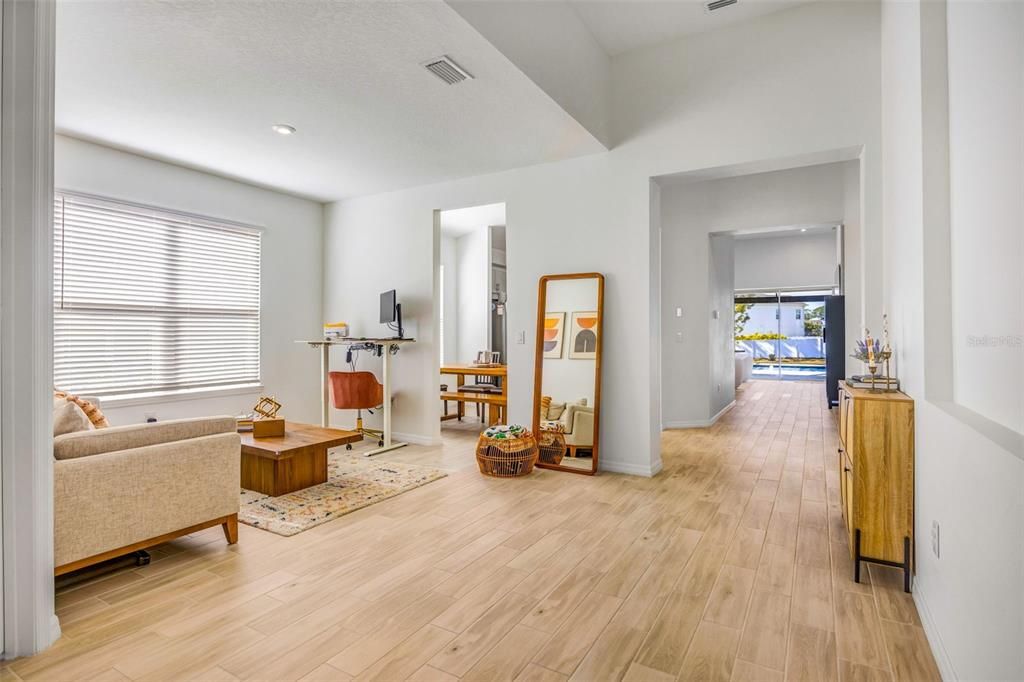 Interior, Recessed Lighting, Wood Texture Flooring
