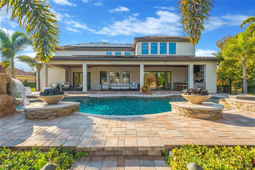 Exterior, Pool, Solar Panels