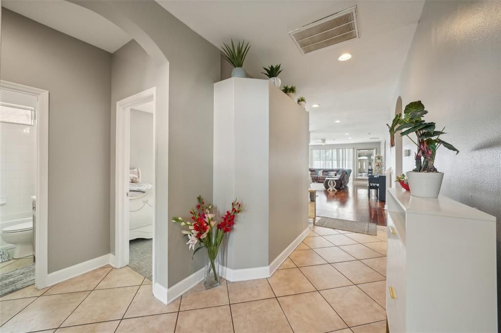 Bathroom, Interior, Recessed Lighting, Wood Texture Flooring
