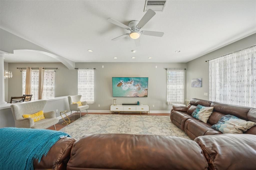 Interior, Living room, Recessed Lighting