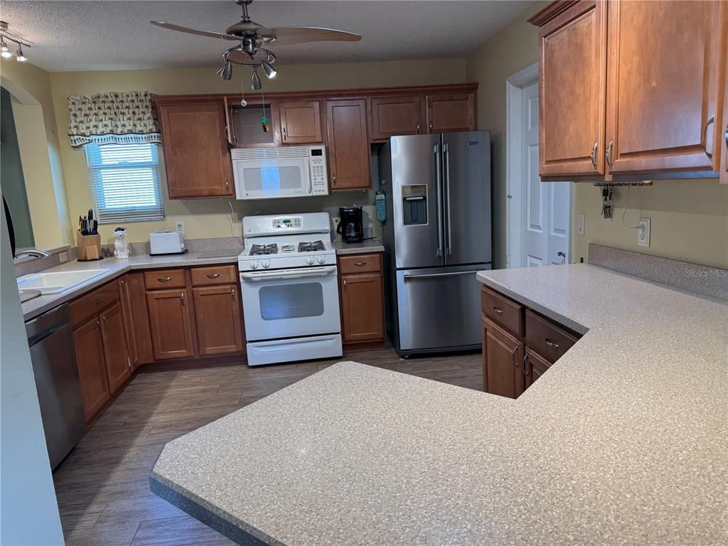 Interior, Kitchen, Wood Texture Flooring