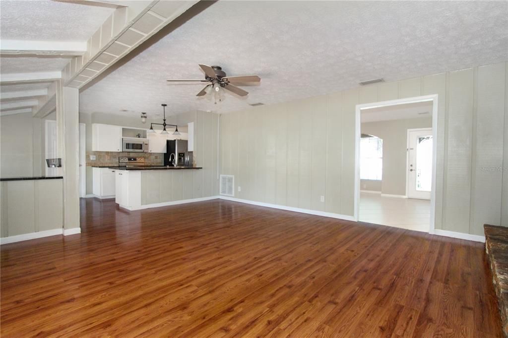 Empty room, Interior, Kitchen, Wood Texture Flooring